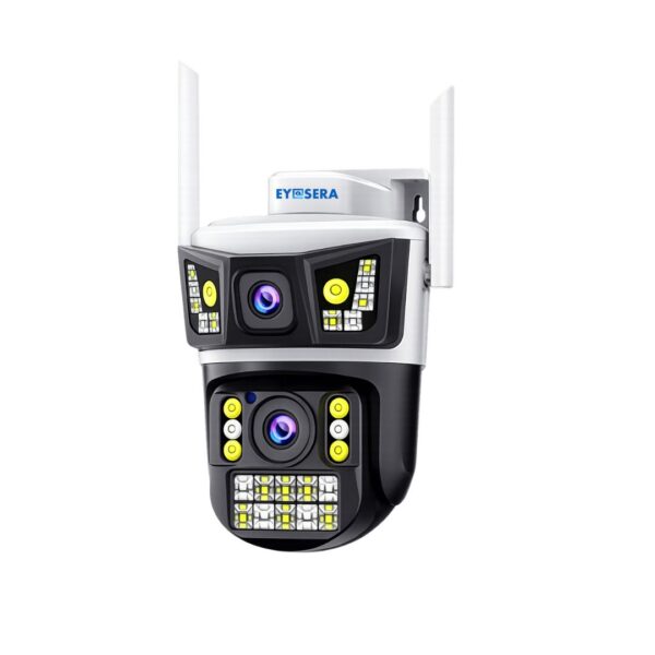 Eyesera 4G AOV Dual Lens CCTV Camera with Human Auto Tracking, Full Colour Night Vision, 2 Way Audio and 256GB TF Card Support