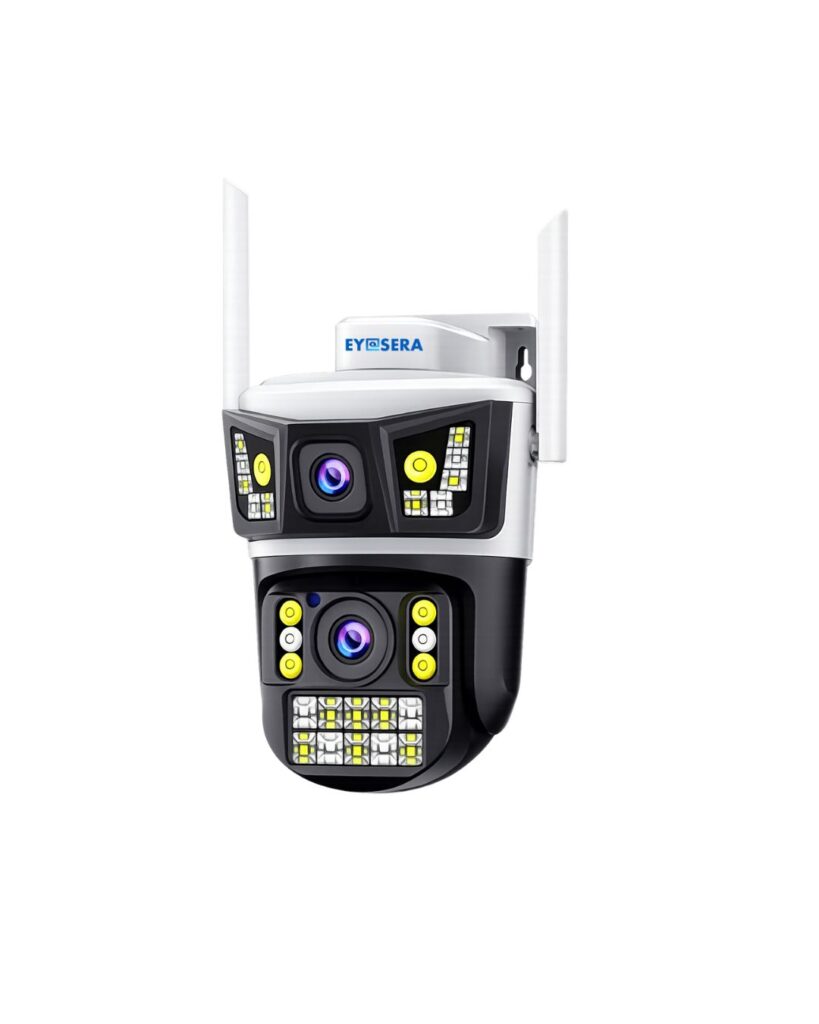 Eyesera 4G AOV Dual Lens CCTV Camera with Human Auto Tracking, Full Colour Night Vision, 2 Way Audio and 256GB TF Card Support