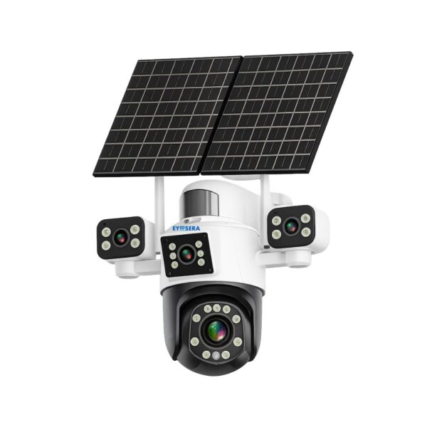 Eyesera AI 4G Solar CCTV Camera with dual solar panel and human auto tracking feature