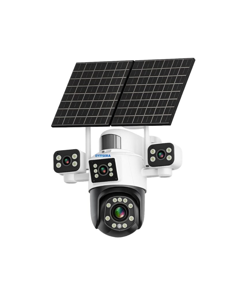 Eyesera AI 4G Solar CCTV Camera with dual solar panel and human auto tracking feature
