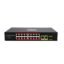 Eyesera 16 port PoE switch fast ethernet with uplink ports metal network switch