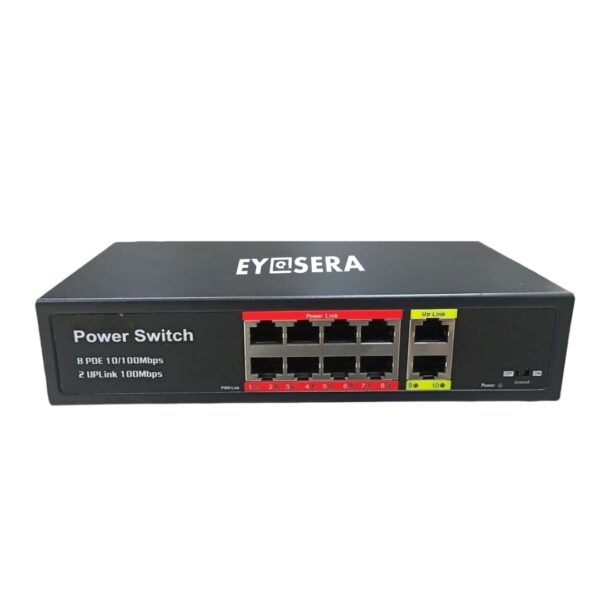 Eyesera 8 port gigabit PoE switch metal network switch with uplink ports high speed