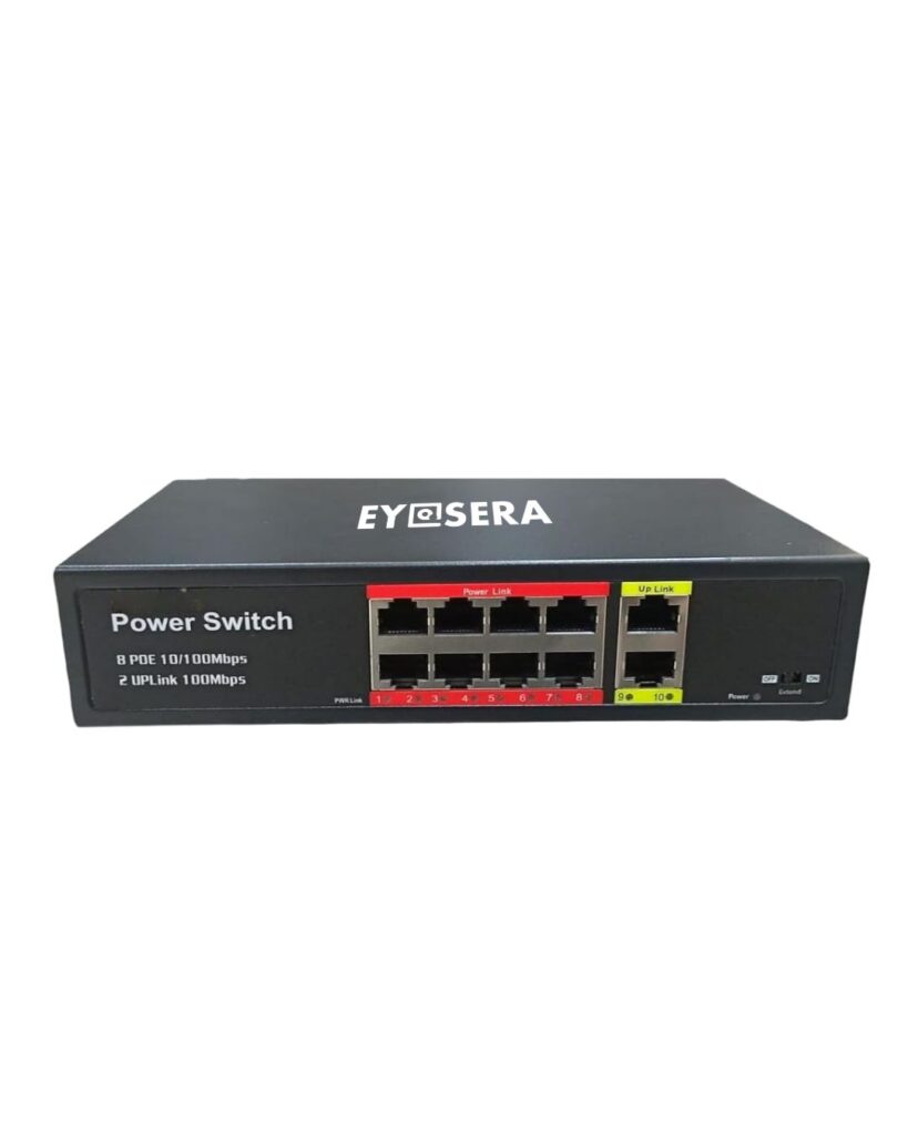 Eyesera 8 port gigabit PoE switch metal network switch with uplink ports high speed